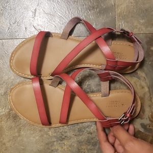 Old Navy Vegan Leather Double Buckle Strap Sandals